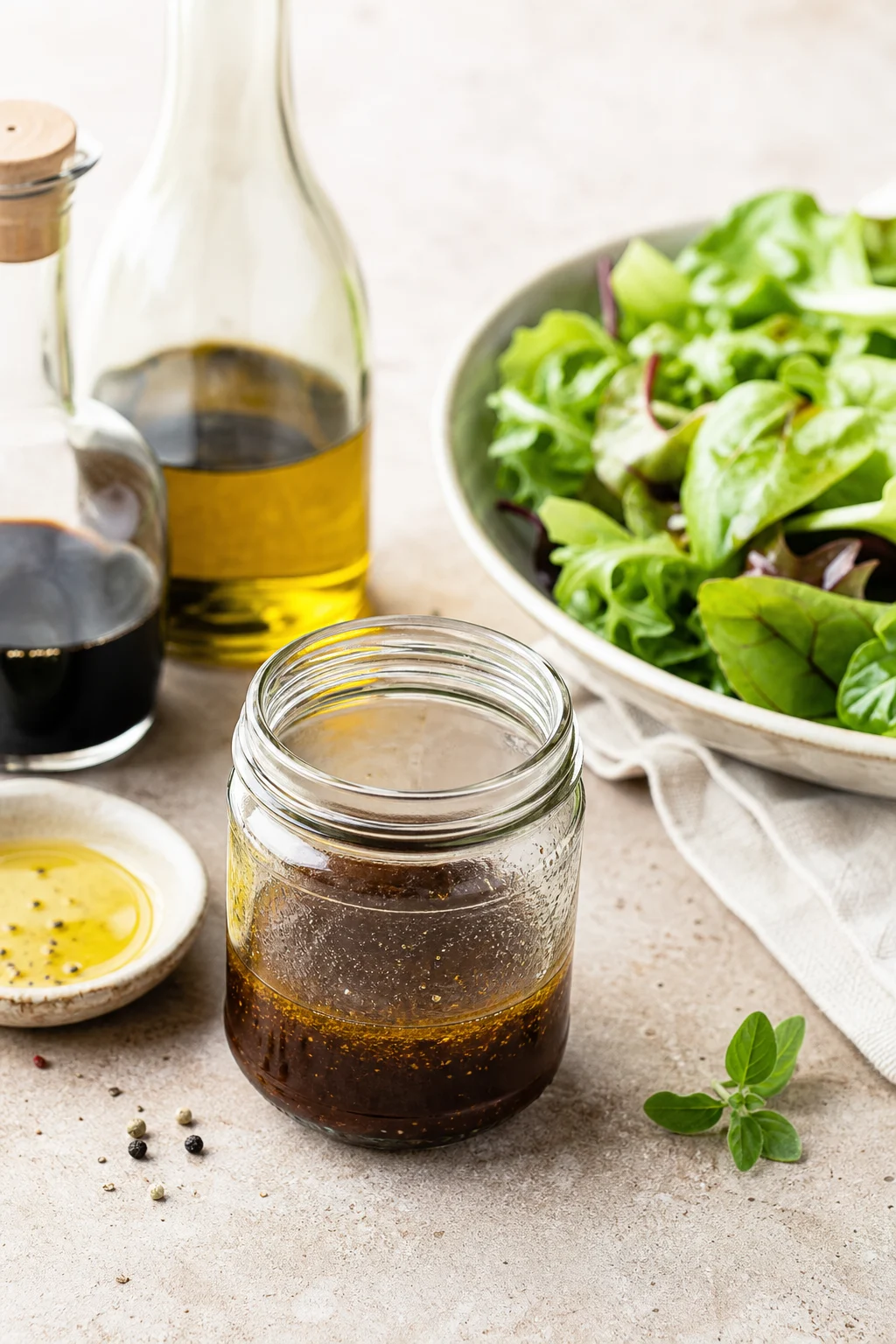 Grüner Salat mit Vinaigrette