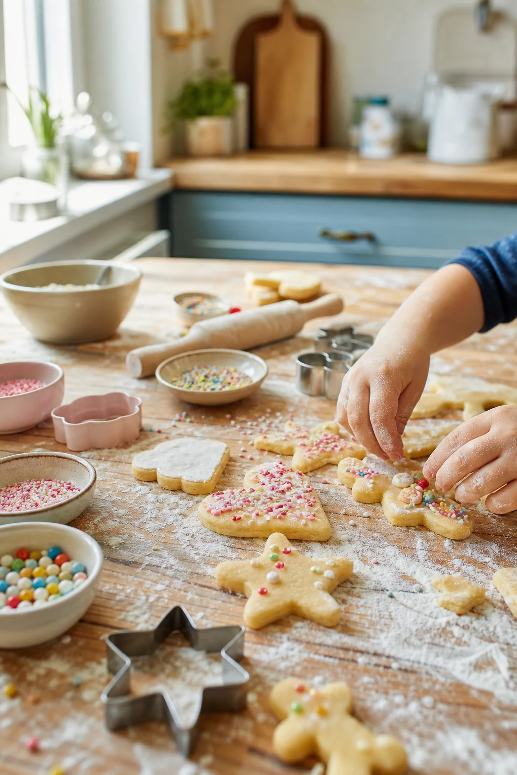 Plätzchen backen und verzieren mit Kindern
